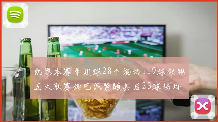 凯恩本赛季进球28个场均119球领跑五大联赛姆巴佩紧随其后23球场均115球
